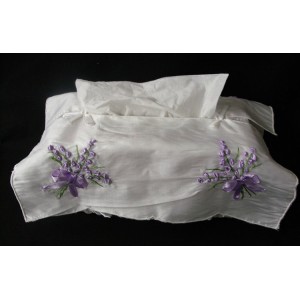 French Country Inspired Embroidered Satin Assort Colours Lavendar Tissue Box ...   162249973849